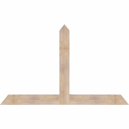 Ekena Millwork Portland Smooth Timber Gable Bracket, Douglas Fir, 72"W x 45"H x 3 1/2"D x 5 1/2"F, 15/12 Pitch GBW072X45X0406POR00SDF